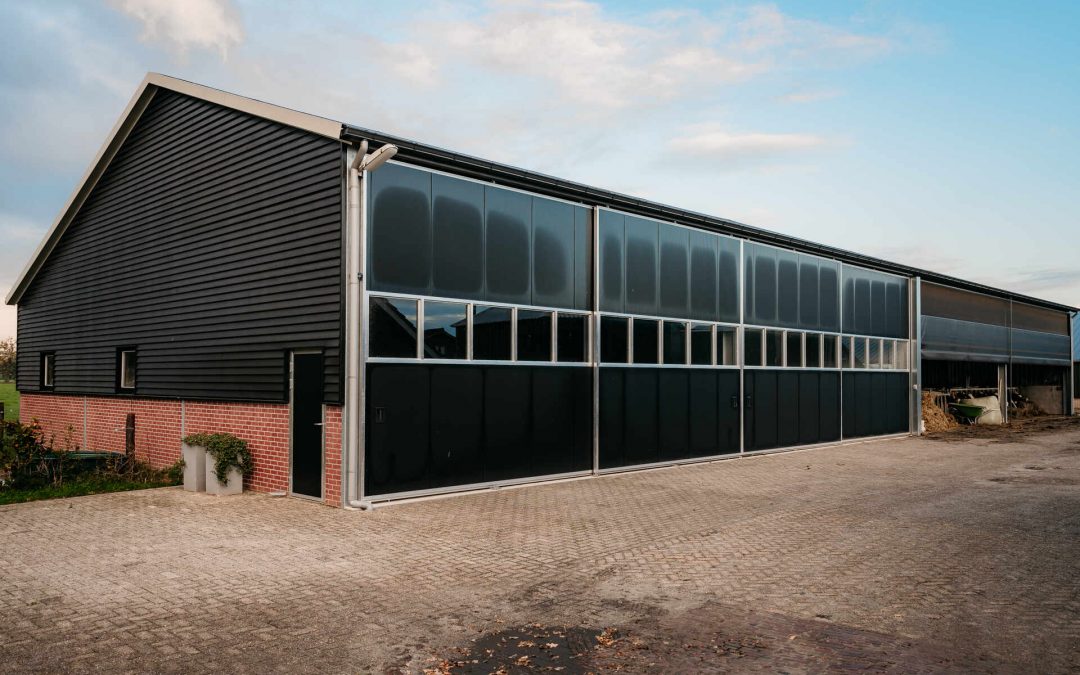 Loods met schuifdeurenwand